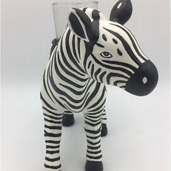 🩵PartyLite Zebra Votive/Tealight Candle Holder - Picture 4 of 16